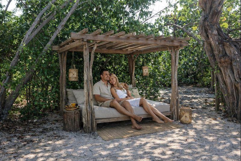 Outdoor relaxation setting at CHUKKA Ocean Outpost